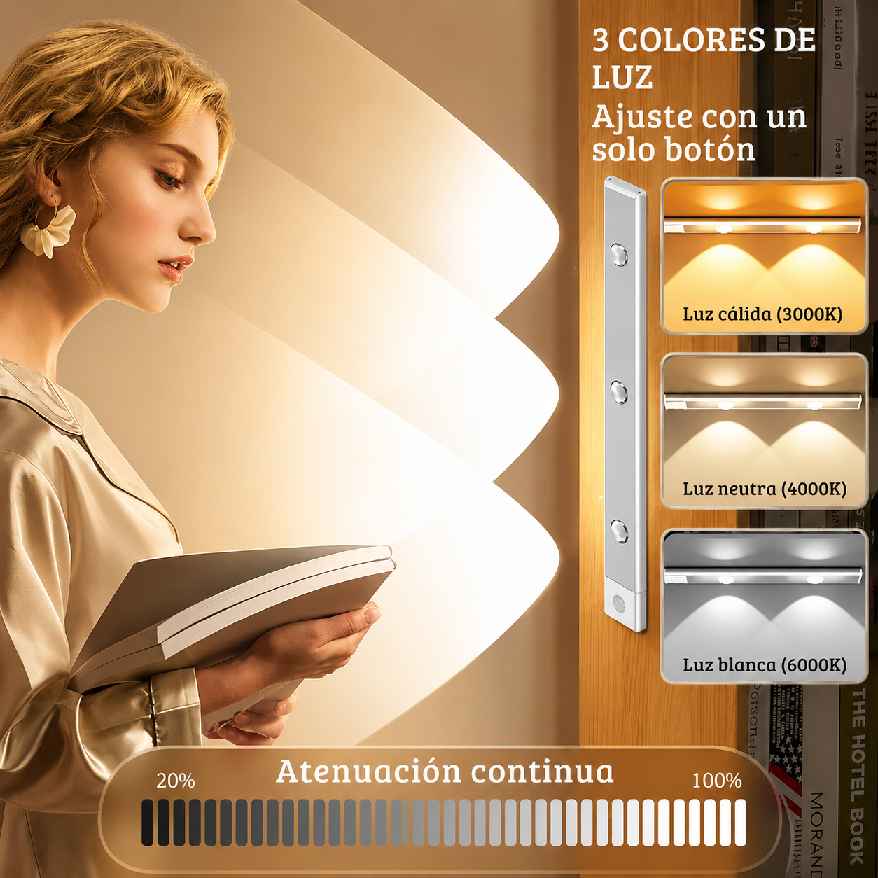 Lampara Led Con Sensor de 40cm