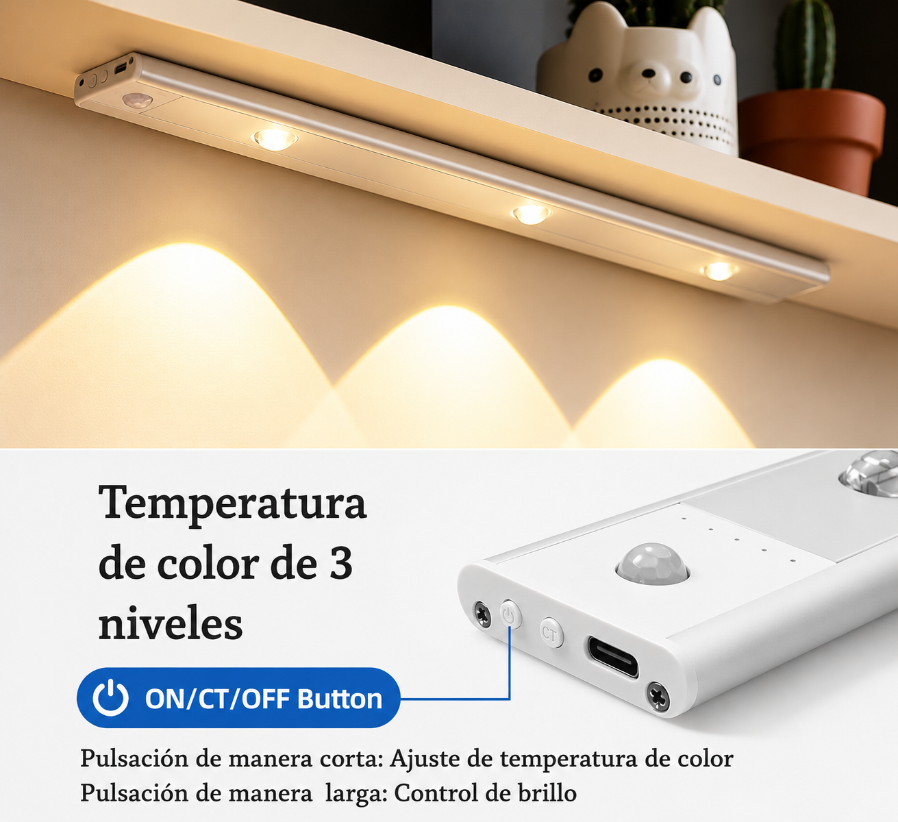 Lampara Led Con Sensor de 40cm